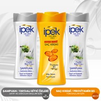 İpek Faydalı Bitki Özleri Şampuan ve Provitamin B5 Saç Kremi Seti